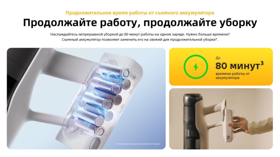 Пылесос Roborock H60 Pro (с евровилкой)