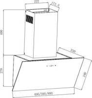 Вытяжка Weissgauff Yota 600 Touch Black Glass