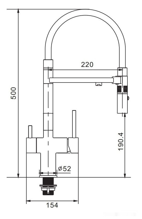 Смеситель Rose R958T