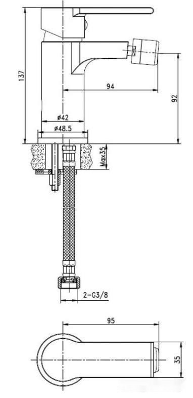 Смеситель Cersanit Brasko A63023