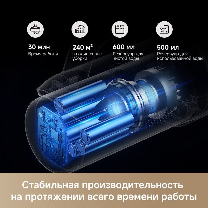Вертикальный моющий пылесос Dreame Trouver Wet and Dry Vacuum K30 HMH14A (евровилка)