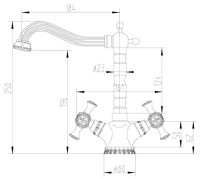 Смеситель Zorg A 7005K-SL (античное серебро)
