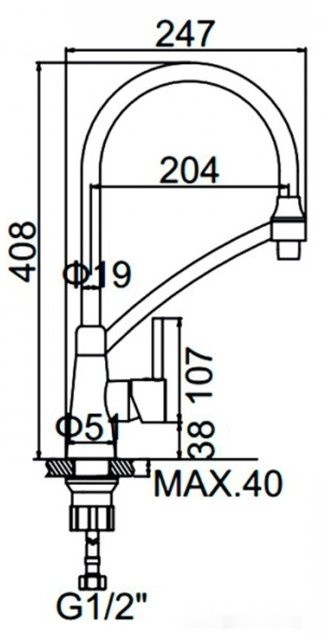 Смеситель Ledeme L4399A-9 (сатин/серый)