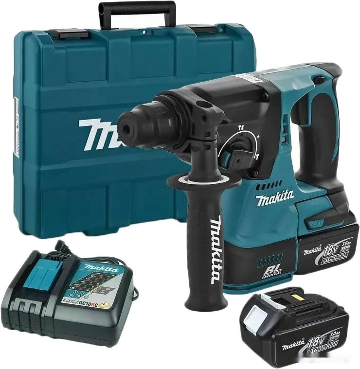 Перфоратор Makita DHR242RFE (с 2-мя АКБ, кейс)