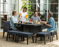 Обеденная группа Keter Columbia Dining Set 247484 (графит)