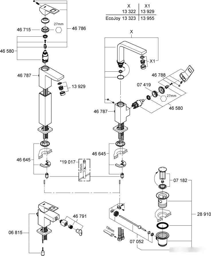 Смеситель Grohe Eurocube 23138000