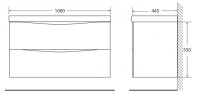 Умывальник BelBagno BB1000 445-LV-MR-PR