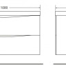 Умывальник BelBagno BB1000 445-LV-MR-PR