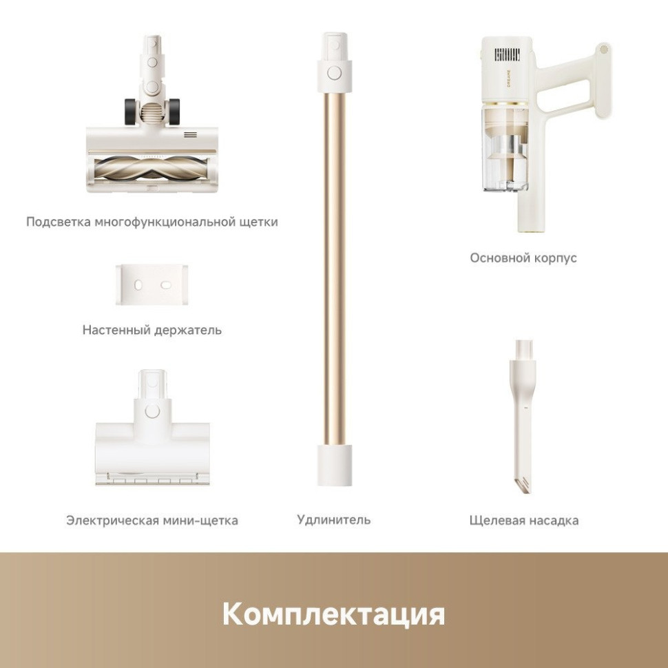 Пылесос Dreame Cordless Vacuum Cleaner R10s Essential VZV29A (евровилка, белый)