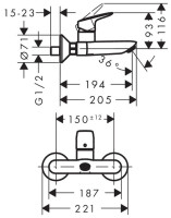 Смеситель Hansgrohe Logis 71225000