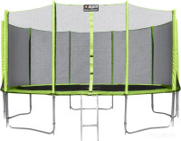 Батут Alpin 4.90 м с защитной сеткой и лестницей