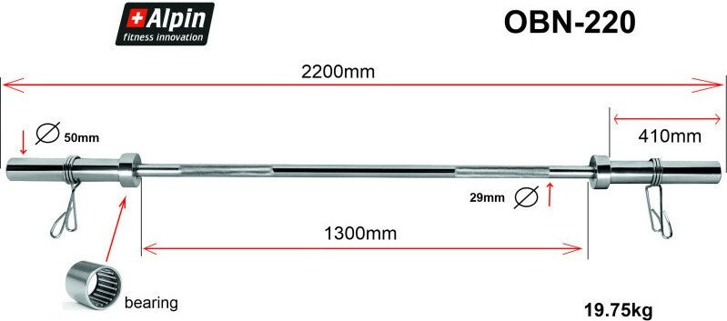 Гриф для штанги Alpin OBN-220