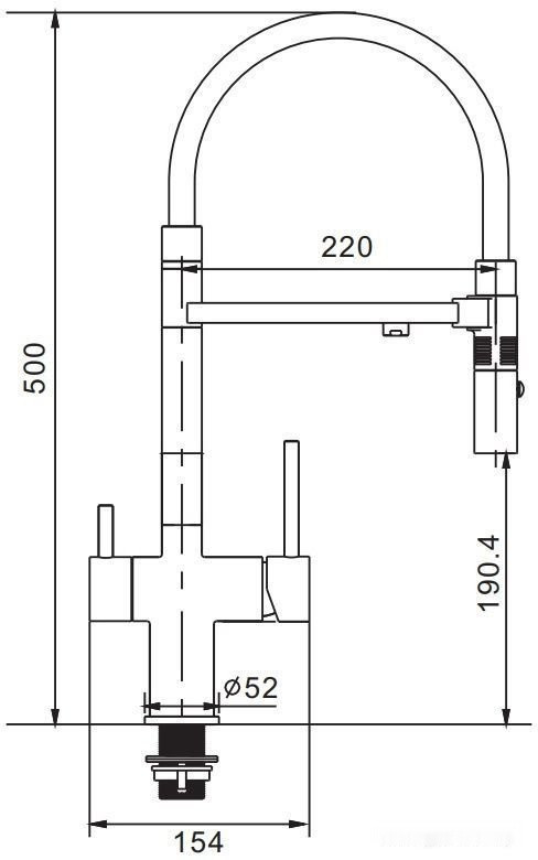 Смеситель Rose R133H (черный)