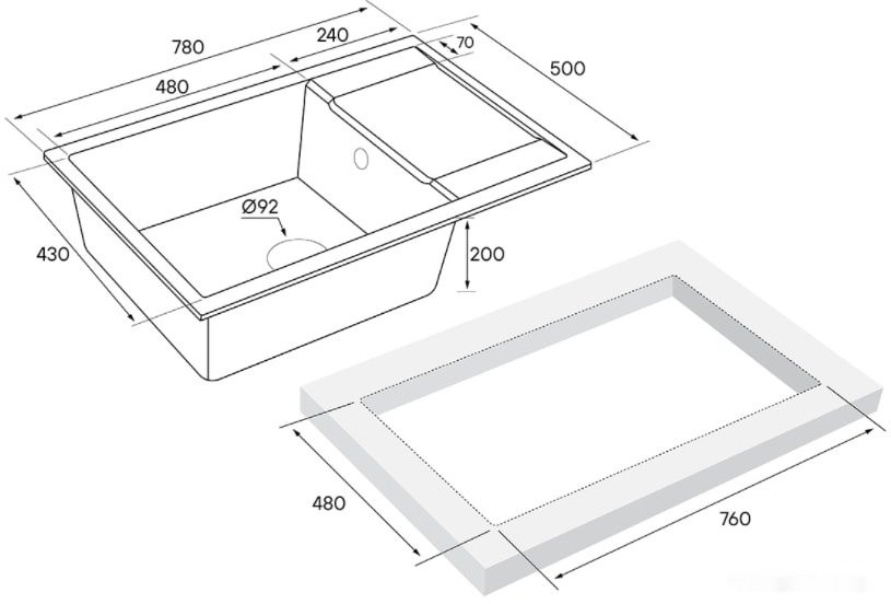 Кухонная мойка Paulmark Verlass PM317850-DG