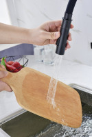 Смеситель Paulmark Halt HA214021-NI (черный/никель)