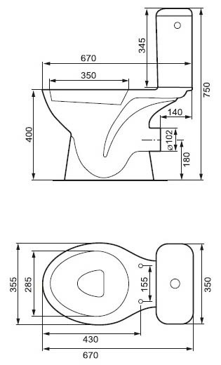 Унитаз Cersanit President P011