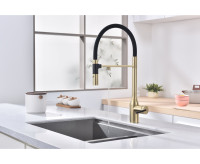 Смеситель Paulmark Magneto One Ma213188-SBG (золото/светлое брашированное золото)