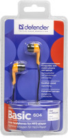 Наушники Defender Basic 604 (Black + orange)