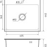Кухонная мойка GranFest Metal нержавеющая сталь AISI 304 PVD GF-4844 графит (с сифоном)
