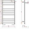 Полотенцесушитель Ростела Свирель V+ 500x1000/11 1" (Ral 9005, нижнее подключение)