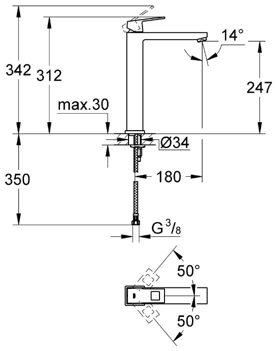 Смеситель Grohe Eurocube 23406000