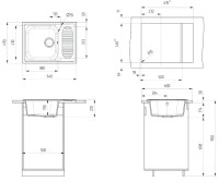 Кухонная мойка Ulgran U-202 342 (ГРАФИТ)