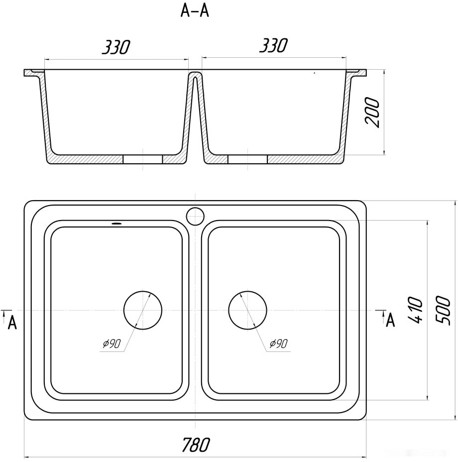 Кухонная мойка Gerhans C02 (серый)