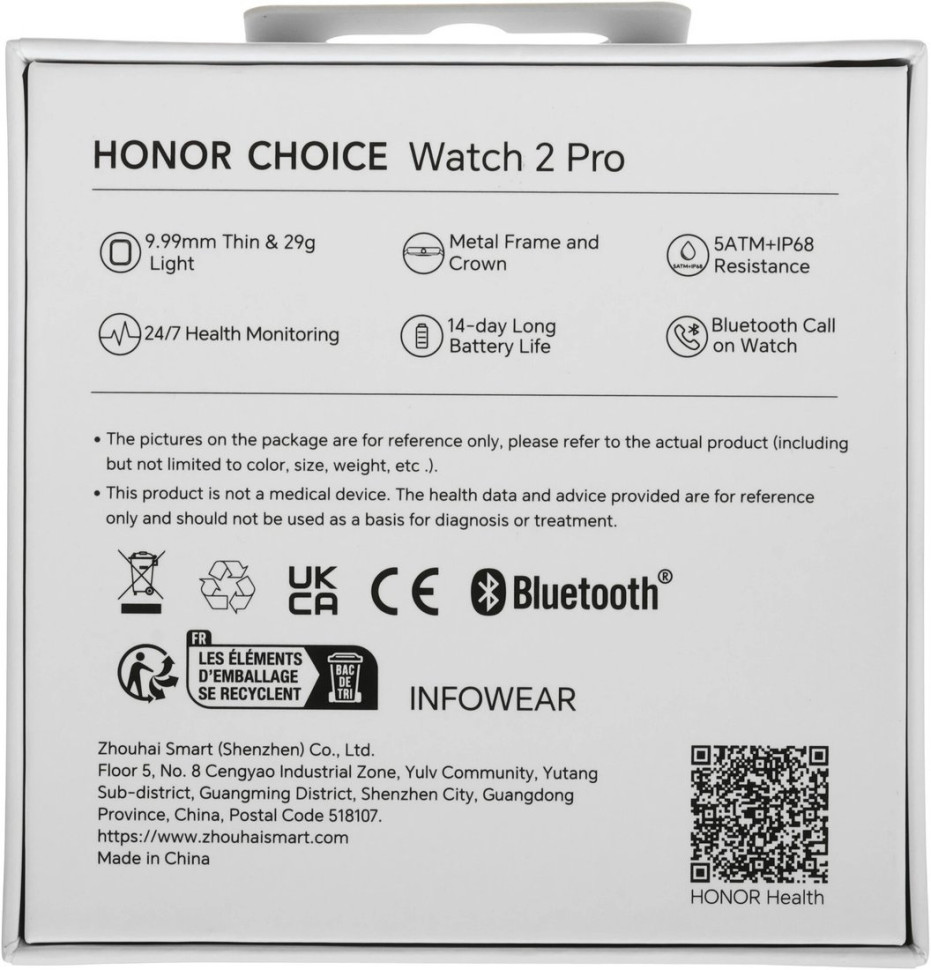 Умные часы Honor Choice InFoWear Watch 2 Pro LWS-WB11 (черный)