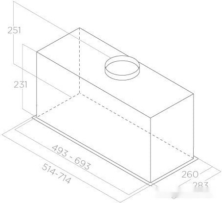 Вытяжка Elica Fold BL MAT/A/72 PRF0181961