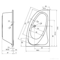 Экран для ванной Riho Lyra 153x100x57 R 209271 P053N0500000000