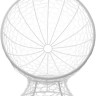 Кресло M-Group Кокос на подставке 11590104 (белый ротанг/зеленая подушка)