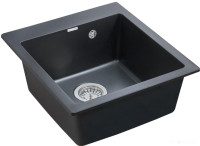 Кухонная мойка Paulmark Zemar PM104651-BLM черный металлик
