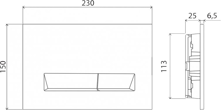 Панель смыва BelBagno Marmi BB010-MR-CHROME