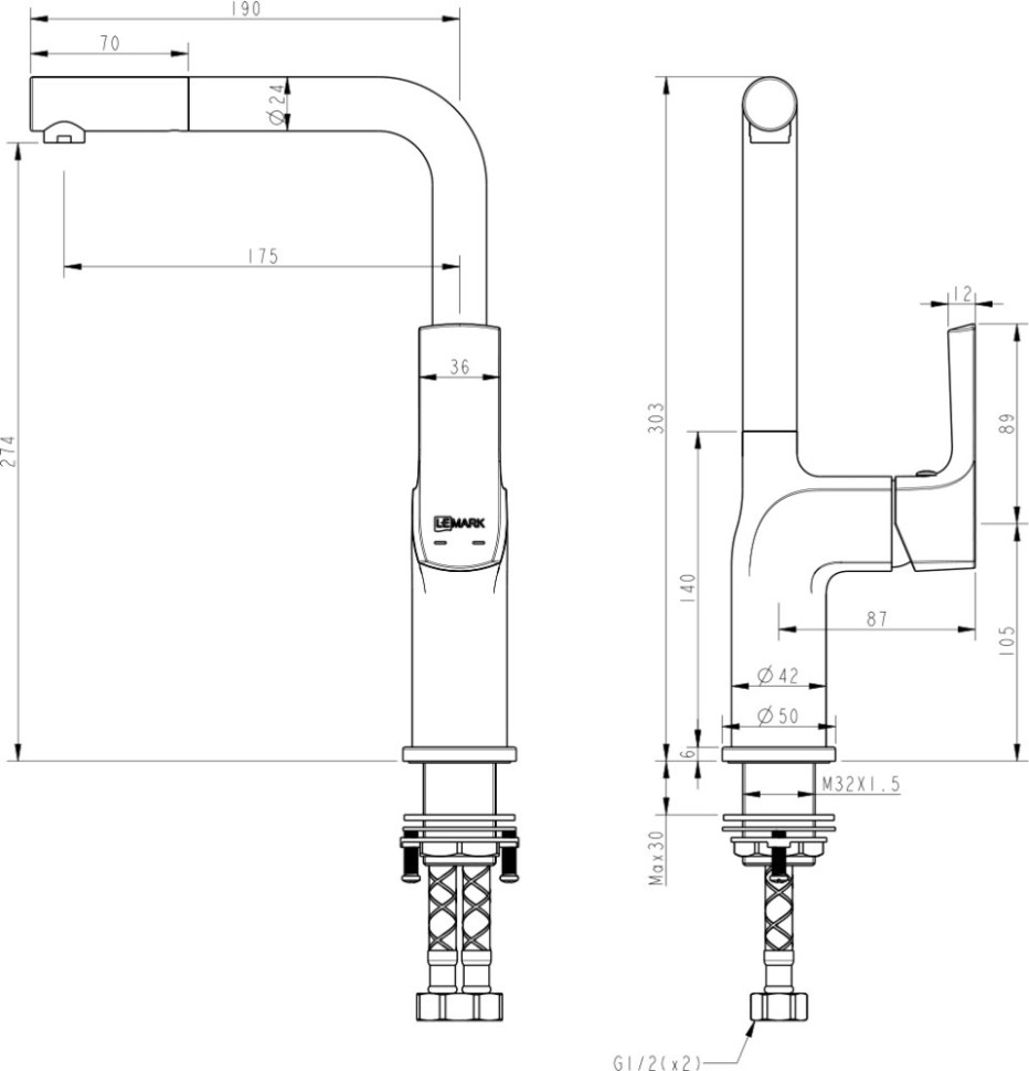 Смеситель Lemark Ursus LM7205BLR