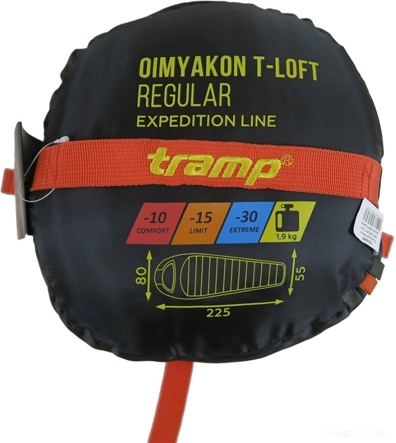 Спальный мешок Tramp Fjord T-Loft TRS-049R (правая молния)