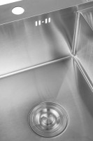 Кухонная мойка Saniteco 6550-L (с сифоном, дозатором и коландером)