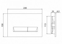 Панель смыва BelBagno Marmi BB012-MR-NERO.M