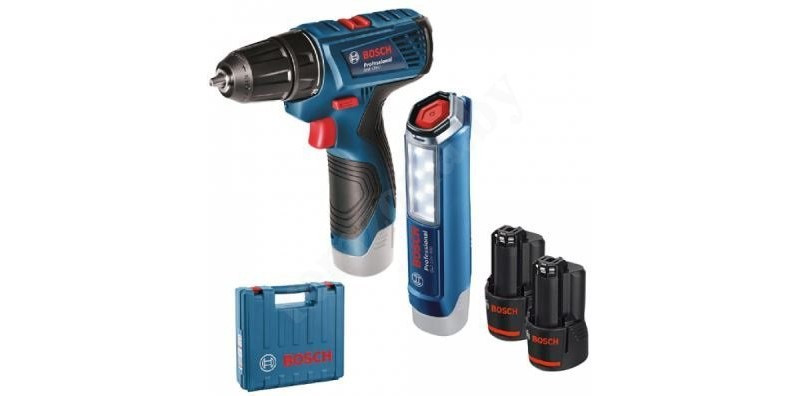 Дрель-шуруповерт Bosch GSR 120-LI Professional 06019G8004 (с 2-мя АКБ, кейс)