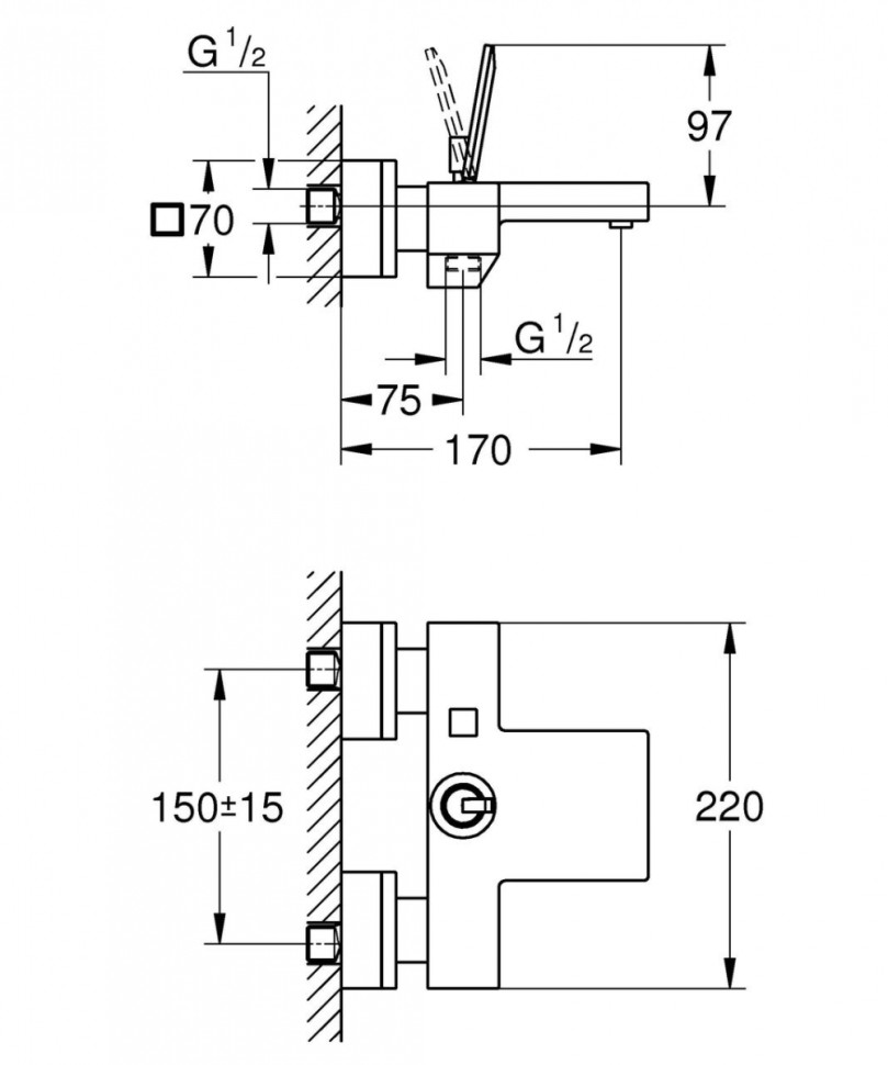 Смеситель Grohe Eurocube Joy 23666000