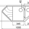 Кухонная мойка Elleci Ego Corner Nero G40