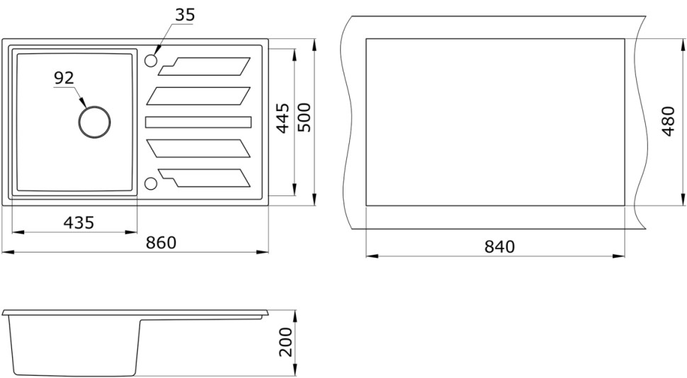 Кухонная мойка Granula 8601 песок