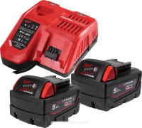 Аккумулятор для инструмента Milwaukee M18 M18NRGCR-502 4932479831 (2 x 18В/5 Ач + 12-18В)