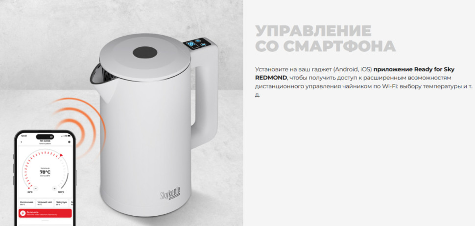 Электрический чайник Redmond SkyKettle KM231S (белый)