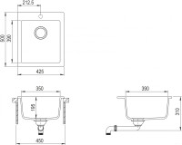 Кухонная мойка AquaSanita Simplex SQS100W (cerrus 120)