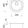 Кухонная мойка Elleci Ego Round Aluminium 79