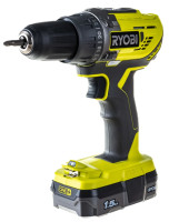 Дрель-шуруповерт Ryobi R18DD3-115S 5133005301 (с 1-им АКБ 1.5 Ач, сумка)