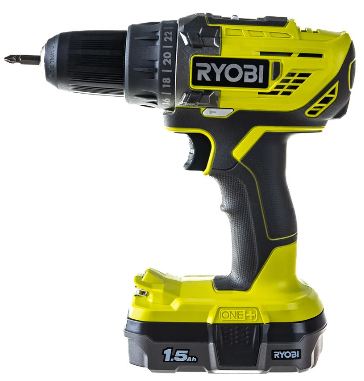 Дрель-шуруповерт Ryobi R18DD3-115S 5133005301 (с 1-им АКБ 1.5 Ач, сумка)