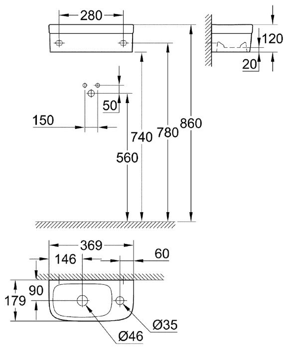 Умывальник Grohe Euro Ceramic 39327000