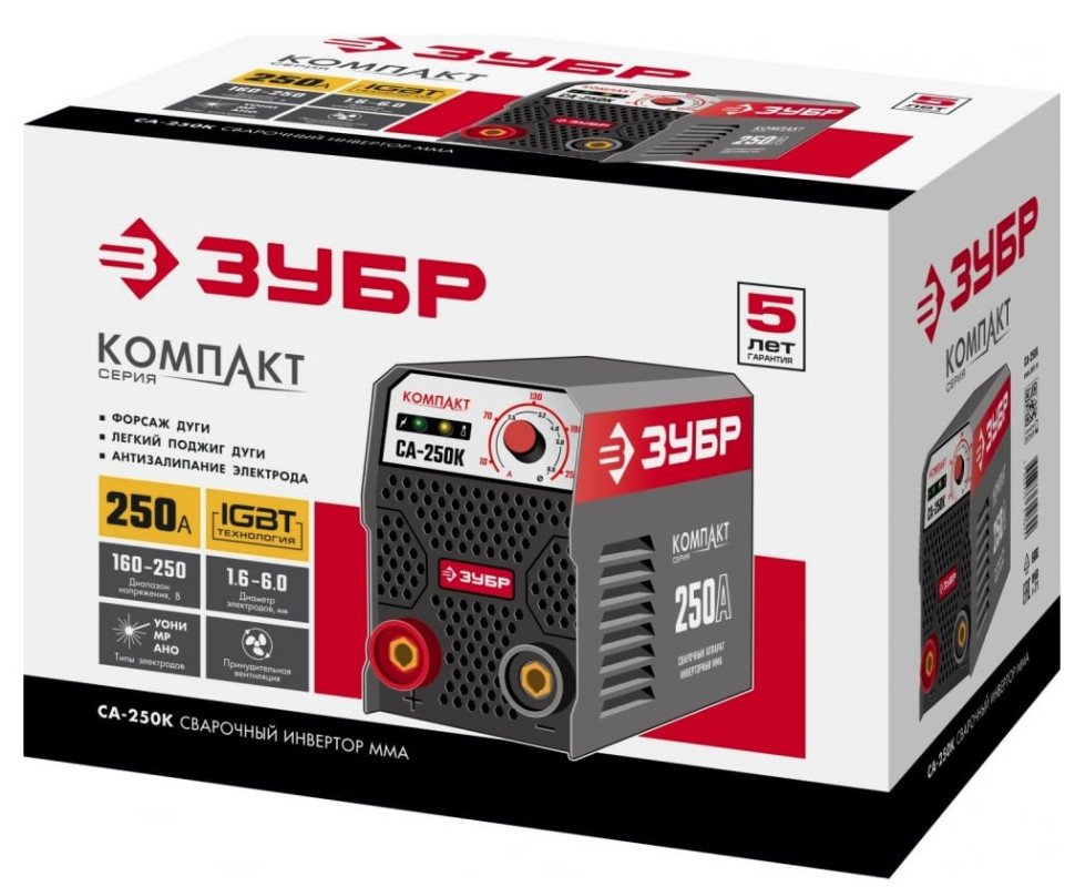 Сварочный инвертор ЗУБР СА-250К