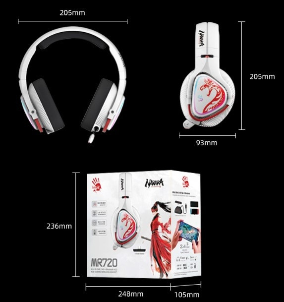 Наушники A4Tech Bloody MR720 (белый)